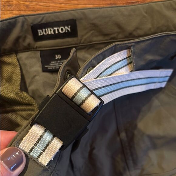 Burton Green Cargo Pants Durable Cotton Blend - Picture 3 of 10